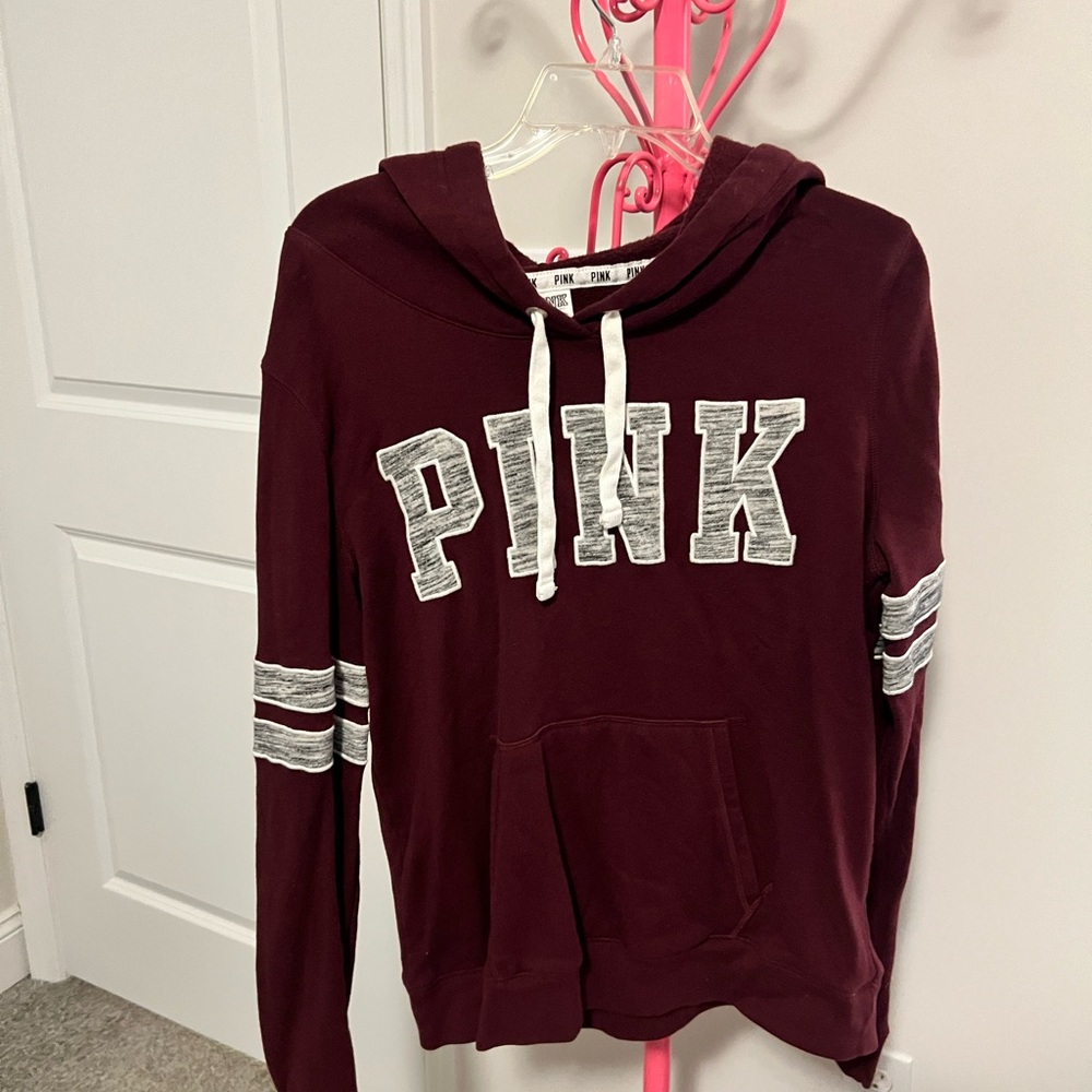 PINK Maroon Hoodie